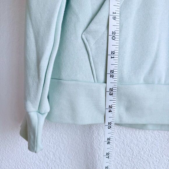 NWT Adidas Women's Essentials Small Logo Feel Cozy Hoodie in Mint Green Size M - Picture 14 of 16